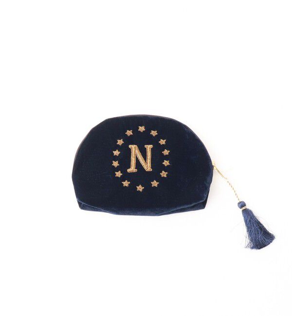 NOLLEY'S「【CITRUS/シトラス】 Nベロアポーチ」|ポーチ|ネイビー