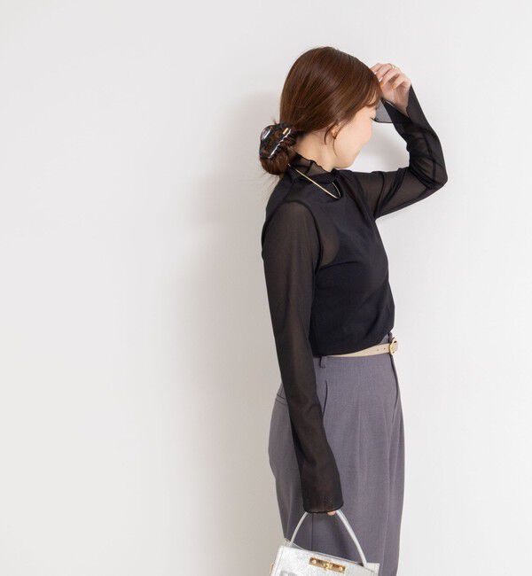 NOLLEY'S sophi「ウォッシャブルシアーオーガンジータートルネック」|Tシャツ・カットソー|