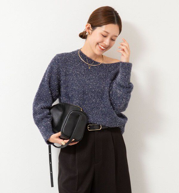 NOLLEY'S「《手洗い可能》ラメシャギープルオーバー」|ニット・セーター|