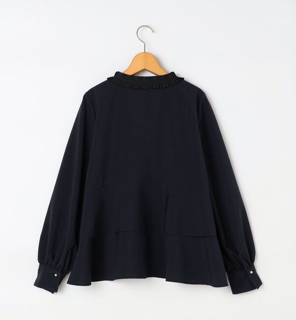 NOLLEY'S「《セットアップ対応》ウォッシャブル衿プリーツペプラムブラウス」|シャツ・ブラウス|