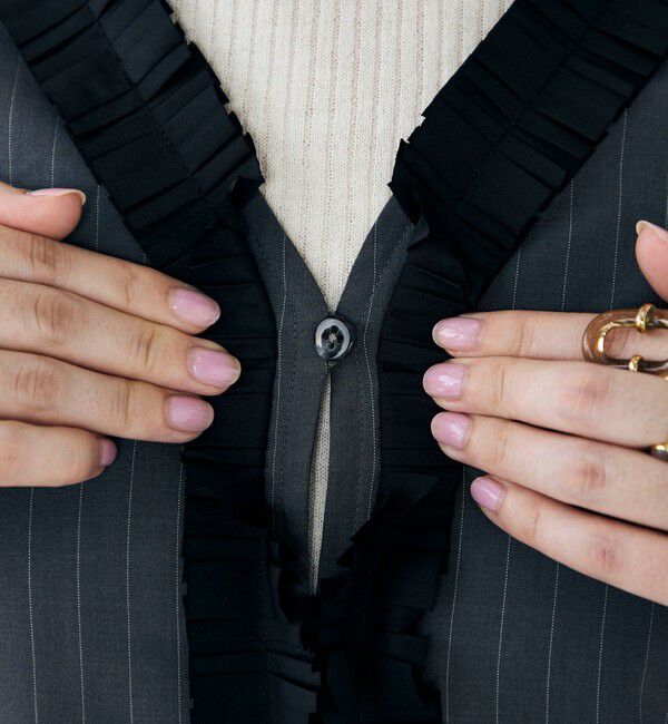 NOLLEY'S「《セットアップ対応》ウォッシャブル衿プリーツペプラムブラウス」|シャツ・ブラウス|