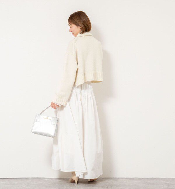 NOLLEY'S sophi「ブライト紡毛サイドジップショート丈タートルネック」|ニット・セーター|