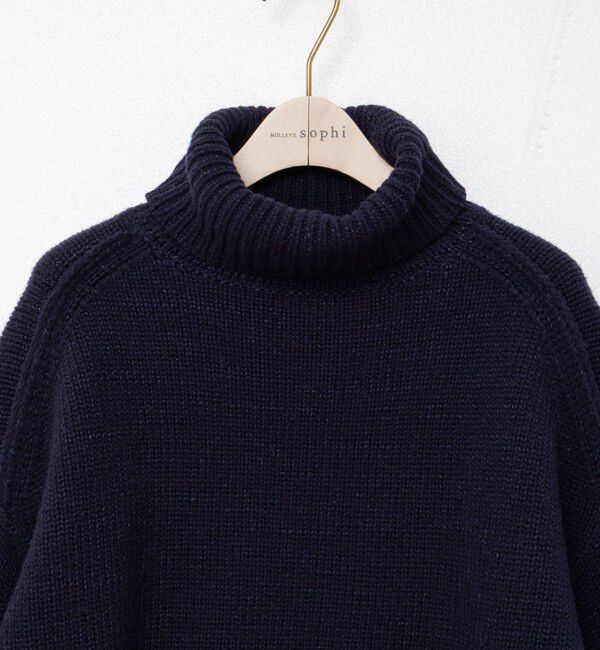 NOLLEY'S sophi「ブライト紡毛サイドジップショート丈タートルネック」|ニット・セーター|