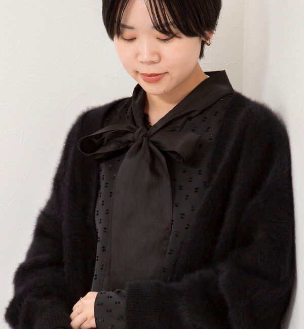 NOLLEY'S sophi「ウォッシャブルサテンドビーボウタイブラウス」|シャツ・ブラウス|