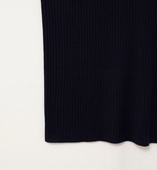 NOLLEY'S sophi「《手洗い可能》ウール混ワイドリブ袖口配色ロングワンピース」|ワンピース|