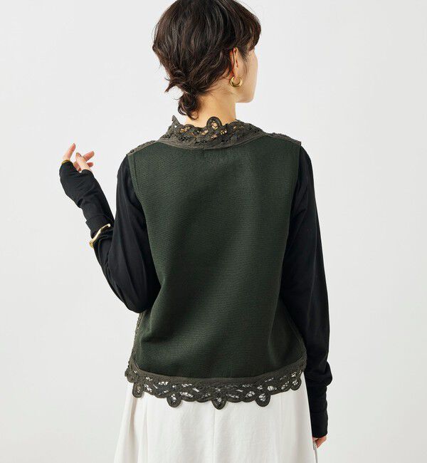 NOLLEY'S「《手洗い可能》バテンレースジレ」|ベスト・ジレ|