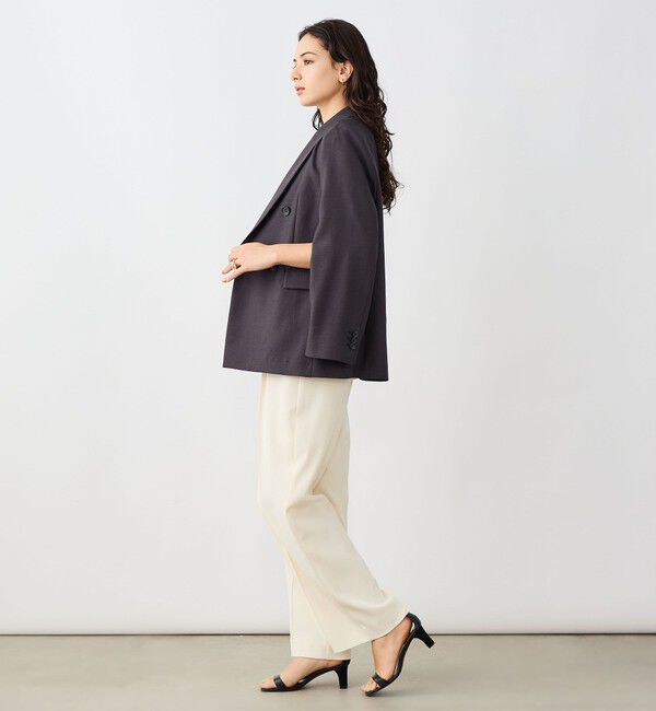 NOLLEY'S sophi「《セットアップ対応》ウォッシャブルドライシャーク2WAYスリットジャケット」|テーラードジャケット|