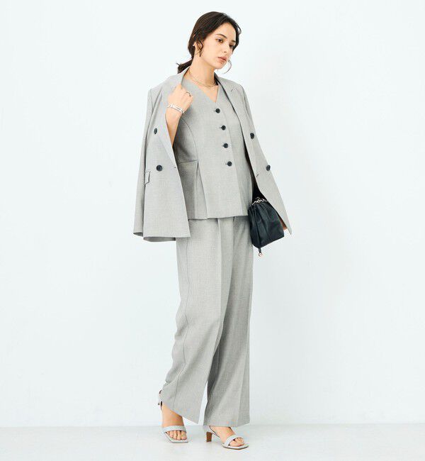 NOLLEY'S sophi「《セットアップ対応》ウォッシャブルドライシャーク2WAYスリットジャケット」|テーラードジャケット|