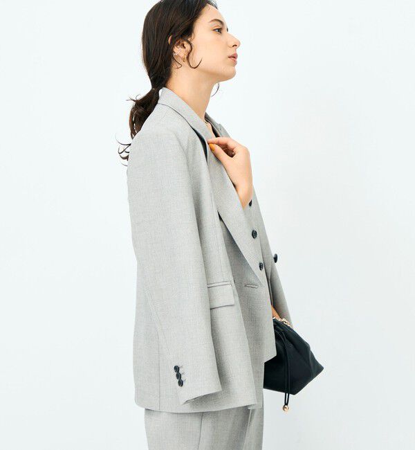 NOLLEY'S sophi「《セットアップ対応》ウォッシャブルドライシャーク2WAYスリットジャケット」|テーラードジャケット|