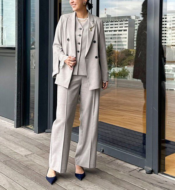 NOLLEY'S sophi「《セットアップ対応》ウォッシャブルドライシャーク2WAYスリットジャケット」|テーラードジャケット|