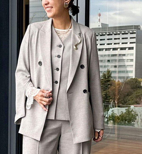 NOLLEY'S sophi「《セットアップ対応》ウォッシャブルドライシャークペプラムジレ」|ベスト・ジレ|