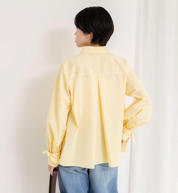 NOLLEY'S「ウォッシャブル袖リボン付きボリュームシャツ」|シャツ・ブラウス|