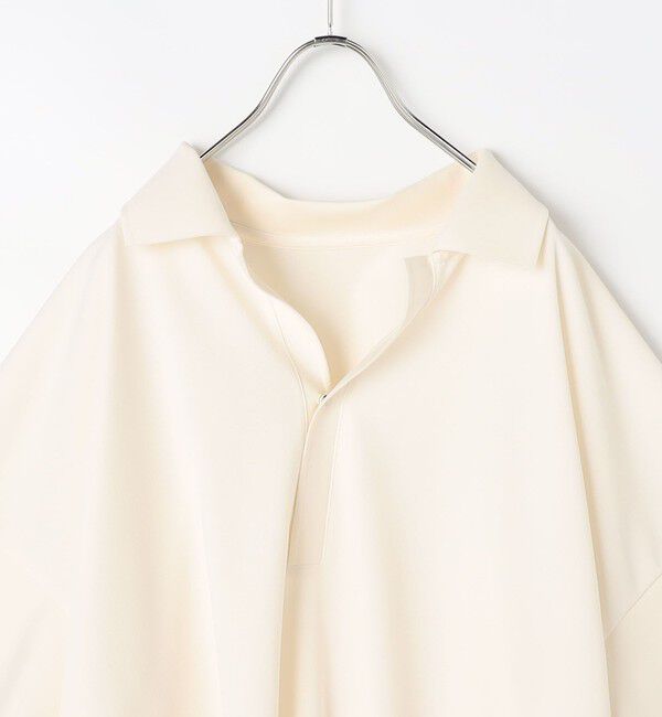 Rie Miller「ウォッシャブルポロ襟ハーフスリーブジョーゼットダンボール」|ポロシャツ|