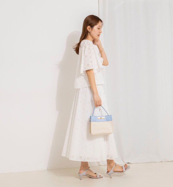 NOLLEY'S「《セットアップ対応》ウォッシャブルフレアスリーブレースブラウス」|シャツ・ブラウス|