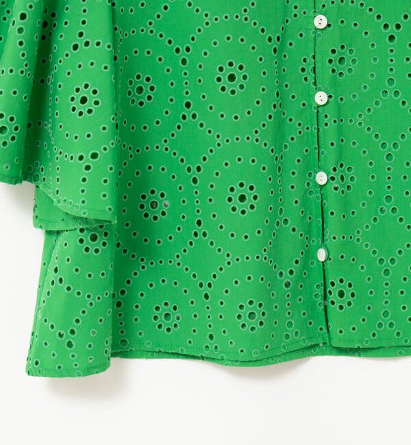 NOLLEY'S「《セットアップ対応》ウォッシャブルフレアスリーブレースブラウス」|シャツ・ブラウス|