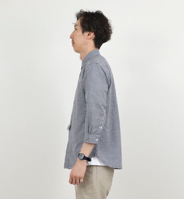 NOLLEY'S goodman「綿麻パラシュートボタン7分袖シャツ 26SS」|シャツ・ブラウス|