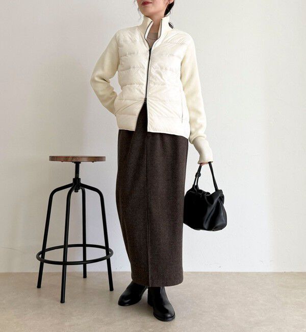 fredy emue「【TAION/タイオン】別注HI NECK DOWN JACKET+SLEEVE KNIT」|ダウン|