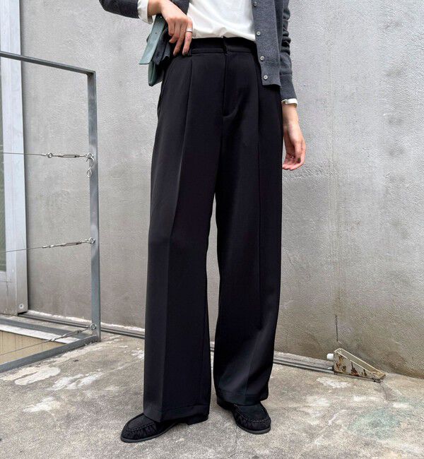 fredy emue「【人気商品の新型】とろみwarmタックスラックス」|スラックス|