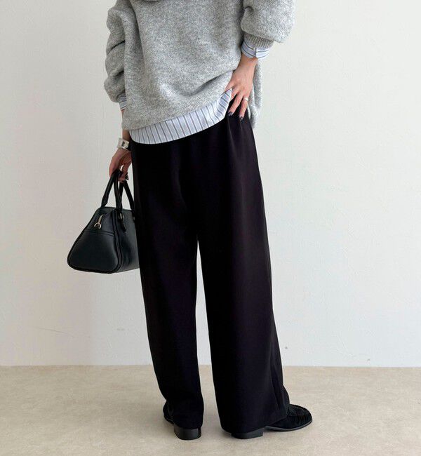fredy emue「【リピーター続出！/高身長サイズあり】とろみWarmストレートイージーパンツ」|チノ|