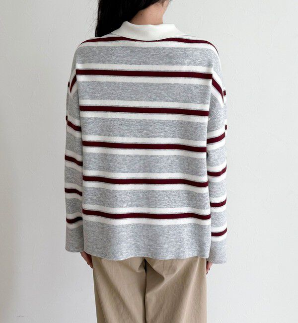 fredy emue「ラガーボーダーニットプルオーバー」|ニット・セーター|