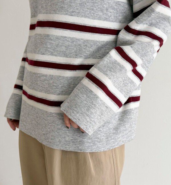 fredy emue「ラガーボーダーニットプルオーバー」|ニット・セーター|