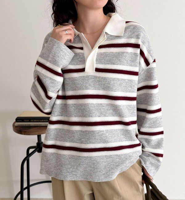 fredy emue「ラガーボーダーニットプルオーバー」|ニット・セーター|