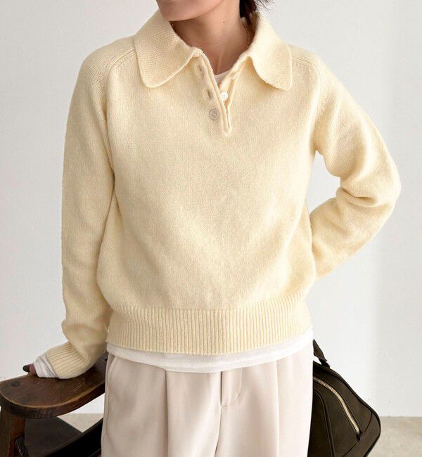 fredy emue「ポロ衿ニットプルオーバー」|ニット・セーター|