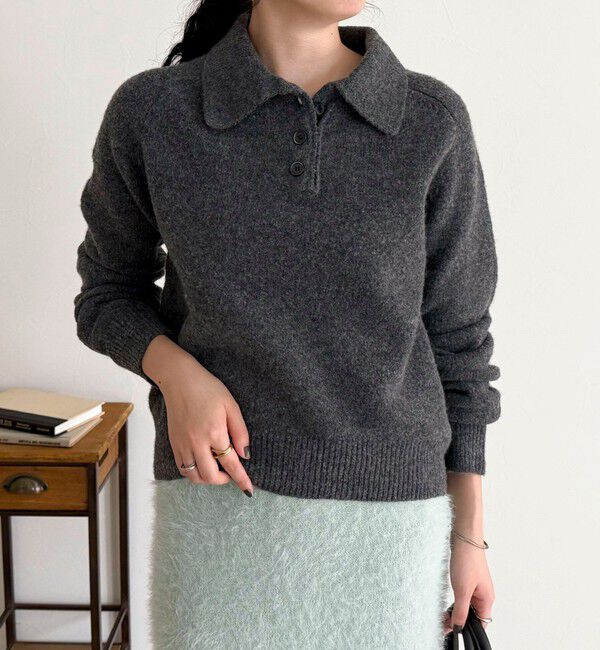 fredy emue「ポロ衿ニットプルオーバー」|ニット・セーター|