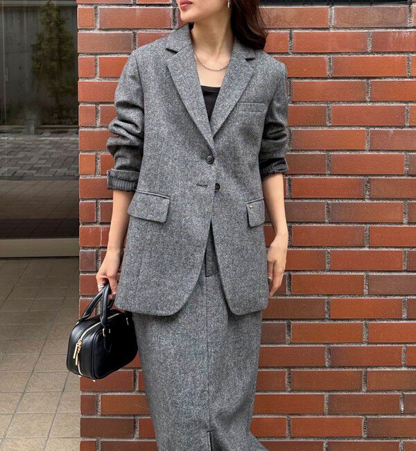 fredy emue「《セットアップ対応》ツィードオーバージャケット」|テーラードジャケット|