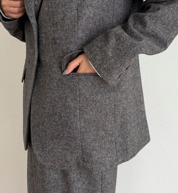 fredy emue「《セットアップ対応》ツィードオーバージャケット」|テーラードジャケット|