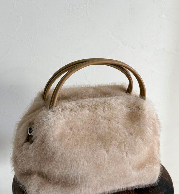 fredy emue「ミンク風2WAYボックストートバッグ」|ショルダー・メッセンジャー|