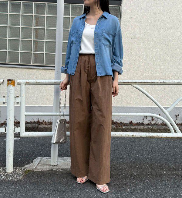 fredy emue「コットンナイロンタックギャザーパンツ」|チノ|