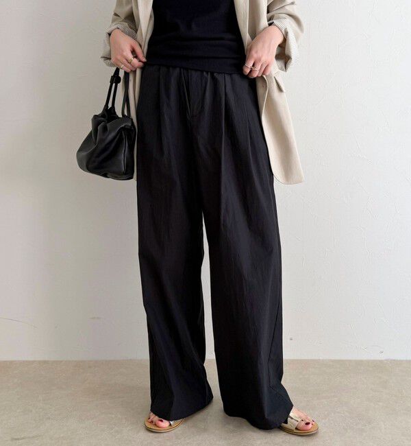 fredy emue「コットンナイロンタックギャザーパンツ」|チノ|