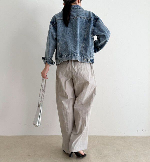 fredy emue「コットンナイロンタックギャザーパンツ」|チノ|