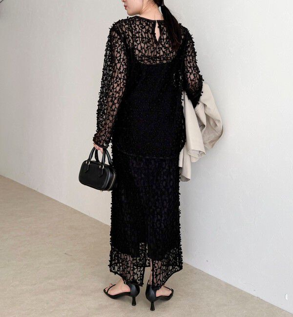 fredy emue「《セットアップ対応》フォーカスドット刺繍スカート」|スカート|