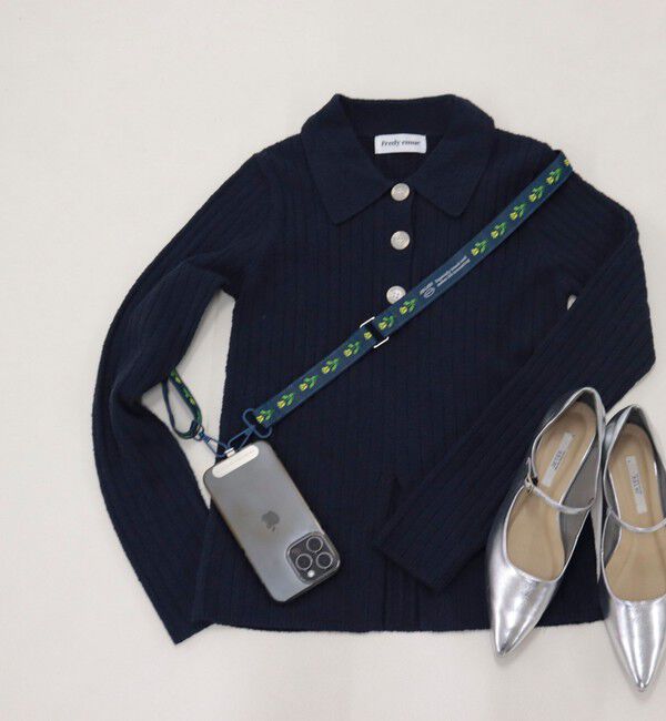 fredy emue「【JOli JOli/ジョリジョリ】ジャガードマルチストラップ L」|キーケース|ブルー系その他2