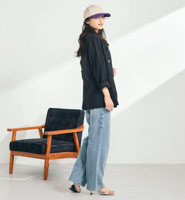 fredy emue「リネン混ライトダブルジャケット」|テーラードジャケット|