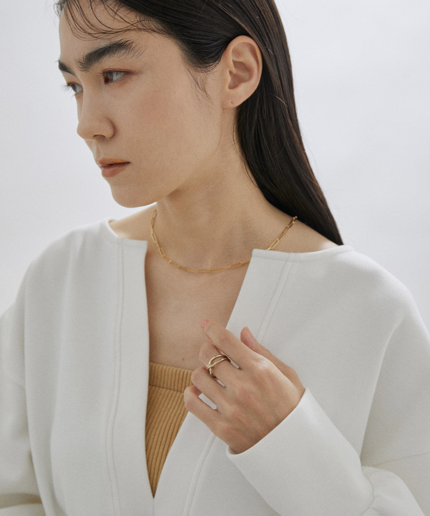 SALON adam et rope'「【オーガニックコットン】パッド付きチューブトップ-CreamyCotton /クリーミーコットン-」|チューブトップ|