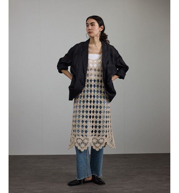 SALON adam et rope'「クロシェニットワンピース」|ワンピース|