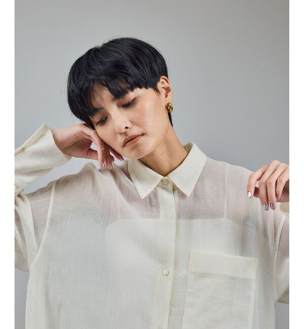 SALON adam et rope'「シアーウールボイルシャツ」|シャツ・ブラウス|