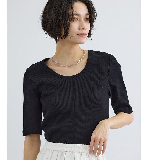 SALON adam et rope'「プリマベールファームリーリブT / UVケア・洗える・新色追加」|Tシャツ・カットソー|