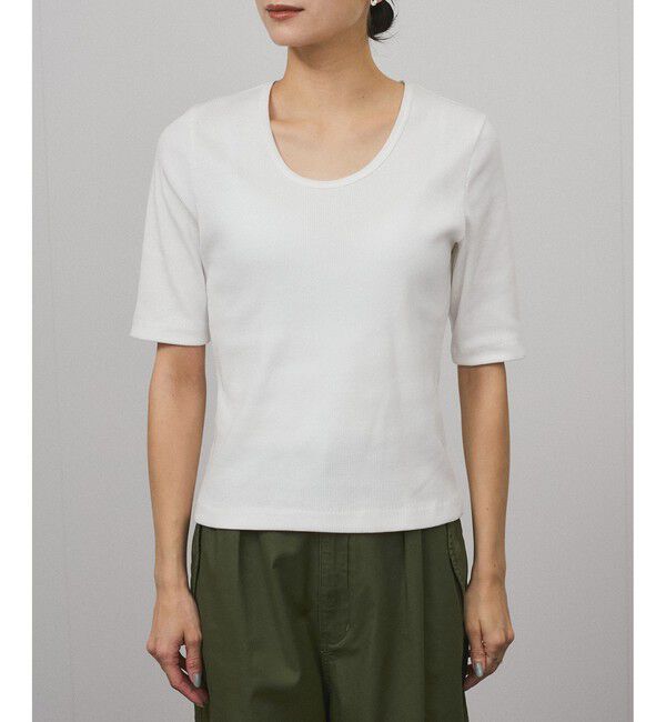 SALON adam et rope'「プリマベールファームリーリブT / UVケア・洗える・新色追加」|Tシャツ・カットソー|