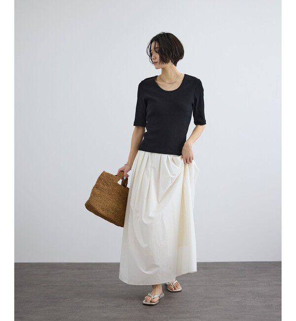 SALON adam et rope'「プリマベールファームリーリブT / UVケア・洗える・新色追加」|Tシャツ・カットソー|