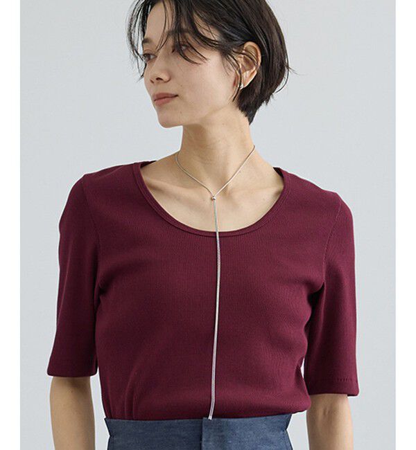 SALON adam et rope'「プリマベールファームリーリブT / UVケア・洗える・新色追加」|Tシャツ・カットソー|ブラウン系(24)