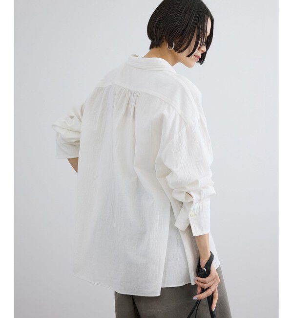 SALON adam et rope'「アンティークライクフリルブラウス / イージーケア」|シャツ・ブラウス|