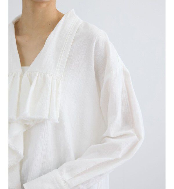 SALON adam et rope'「アンティークライクフリルブラウス / イージーケア」|シャツ・ブラウス|