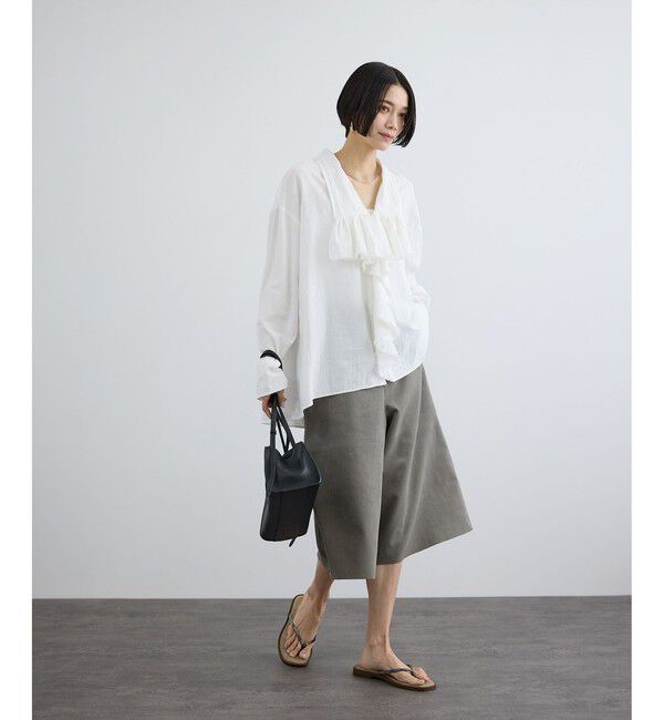 SALON adam et rope'「アンティークライクフリルブラウス / イージーケア」|シャツ・ブラウス|