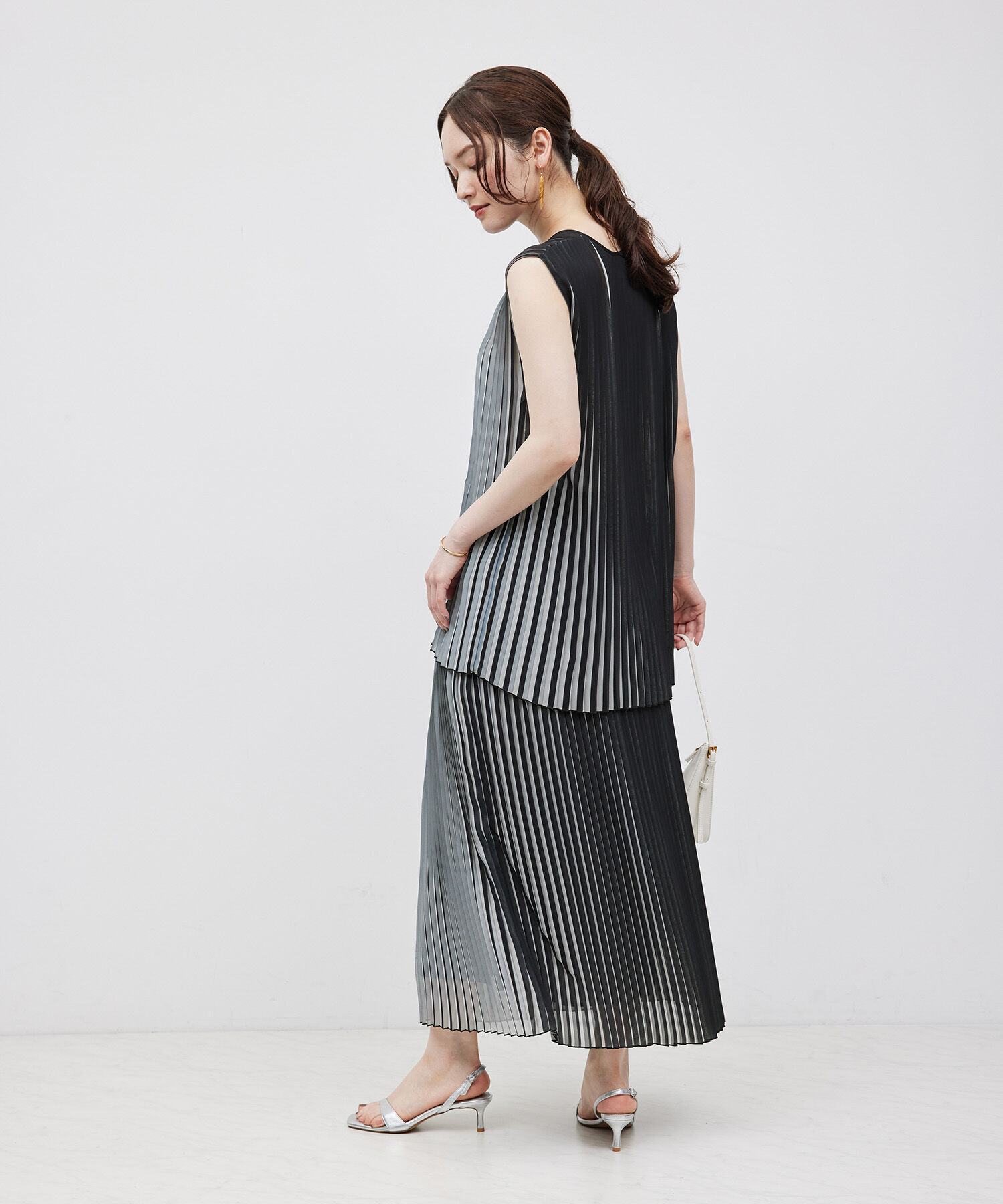 ROPE「プリーツスカート（バイカラー/無地）【メディア掲載】」|スカート|