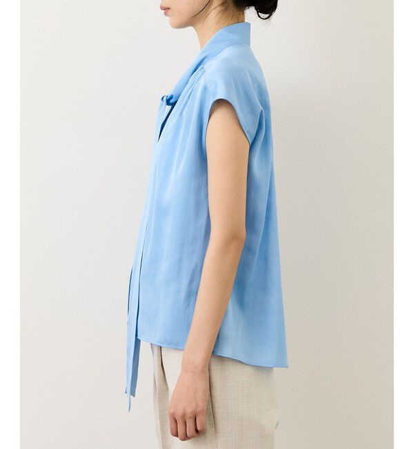 ROPE「サテンシルケットボウタイブラウス/イージーケア」|シャツ・ブラウス|