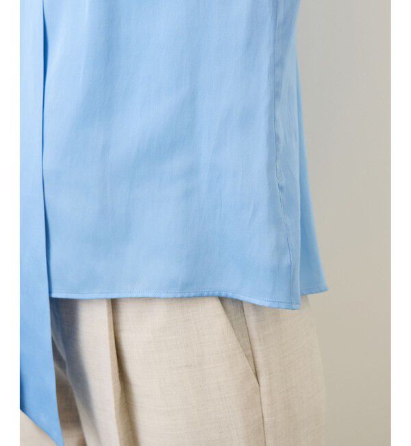 ROPE「サテンシルケットボウタイブラウス/イージーケア」|シャツ・ブラウス|